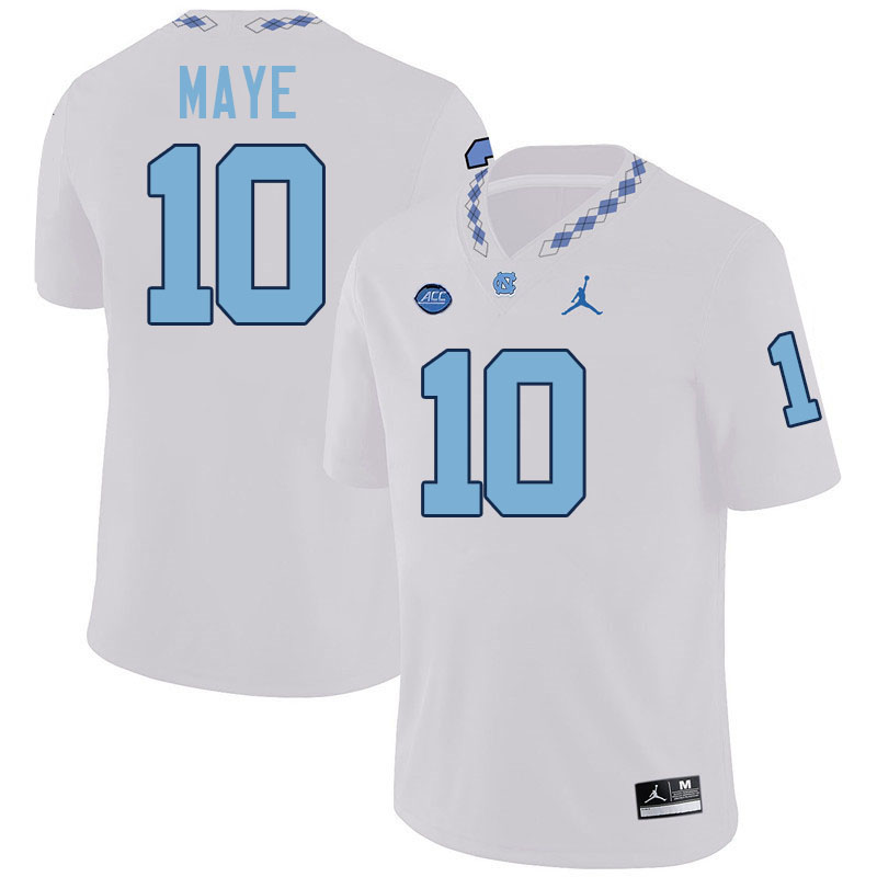 Drake Maye UNC Jerseys,North Carolina Tar Heels #10 Drake Maye Football Jerseys-White
